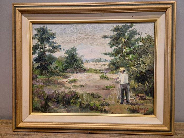 Joseph (Jos) Tilleux (1896-1978) - Heidezicht met, Antiquités & Art, Art | Peinture | Classique