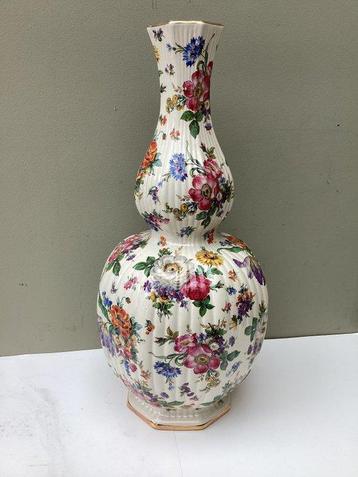 Boch Fréres Kéralux - Vase - Fleurs de saxe - Céramique
