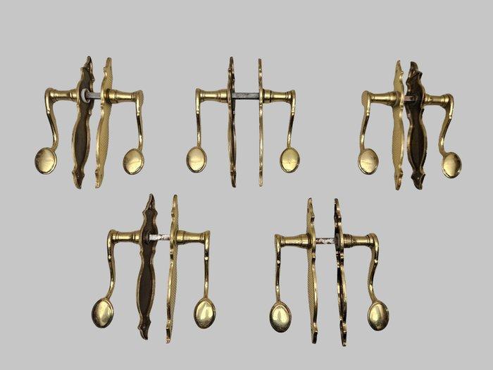 Vintage Deurklink (10) - Fraai Posthoorn klassiek Deurbeslag, Antiek en Kunst, Curiosa en Brocante