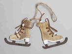 Houten schaatsen 8, 5*8, 5 cm. naturel hanger, Nieuw