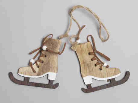 Houten schaatsen 8, 5*8, 5 cm. naturel hanger, Hobby & Loisirs créatifs, Bricolage