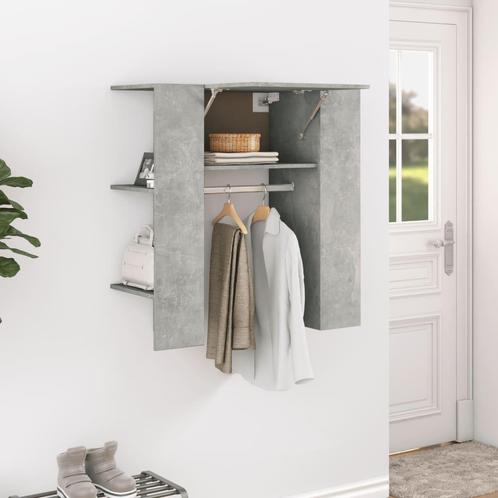 vidaXL Halmeubel 97,5x37x99 cm bewerkt hout betongrijs, Huis en Inrichting, Kasten | Overige, Nieuw, Verzenden