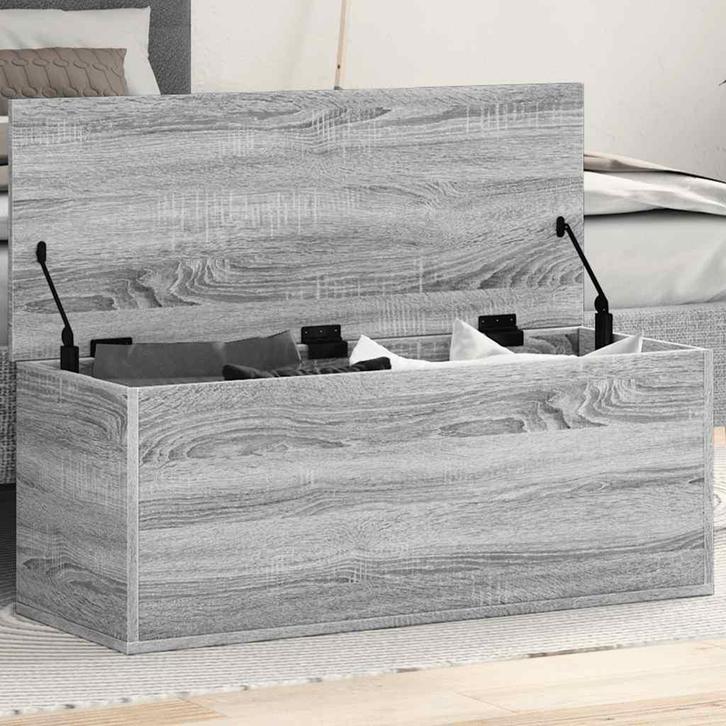 vidaXL Opbergbox 90x35x35 cm bewerkt hout grijs sonoma, Huis en Inrichting, Kasten | Overige, Nieuw, Verzenden