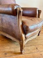 Fauteuil - Hout, Leder, Antiek en Kunst, Curiosa en Brocante