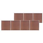 vidaXL Schutting 1218x186 cm HKC bruin, Tuin en Terras, Verzenden, Nieuw
