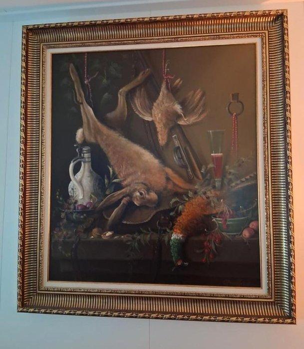 Thomas Heesakkers (1946) - Stilleven wild jachtstuk, Antiek en Kunst, Kunst | Schilderijen | Klassiek