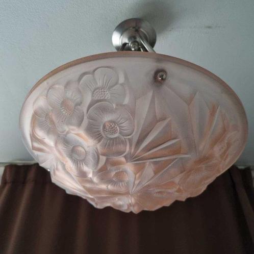 Degue - Lamp - Nr. 409 - glas, vernikkeld, Antiek en Kunst, Kunst | Designobjecten