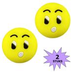 Fako Bijoux® - Tennisdemper - Emoji -  Geschokt - 2 Stuks, Verzenden