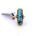 Anneau de bras - 18 carats Or jaune Turquoise - Diamant -
