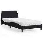 vidaXL Bed met matras stof zwart 100x200 cm, Huis en Inrichting, Slaapkamer | Bedden, Verzenden, Nieuw