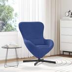 vidaXL Donkergrijze Fauteuil Politie blauw Standaard, Huis en Inrichting, Verzenden, Nieuw