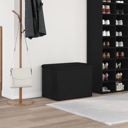 vidaXL Opslagbank Zwart Eiken 60x40x45 cm Houtmateriaal, Huis en Inrichting, Overige Huis en Inrichting, Nieuw, Verzenden