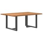 vidaXL Eettafel met natuurlijke rand 180x120x74 cm massief, Huis en Inrichting, Verzenden, Nieuw