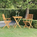 vidaXL 3-delige Tuinset inklapbaar massief acaciahout, Tuin en Terras, Verzenden, Nieuw, Tuinset