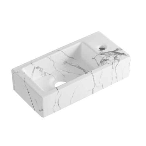 Fontein Best Design Allure 36x18x9 cm Rechts Marmer White, Doe-het-zelf en Bouw, Sanitair, Overige typen, Nieuw, Ophalen of Verzenden