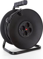 Kabelhaspel - Verlengsnoer - Verlengkabel - 50 meter - Zwart, Doe-het-zelf en Bouw, Verzenden, Nieuw