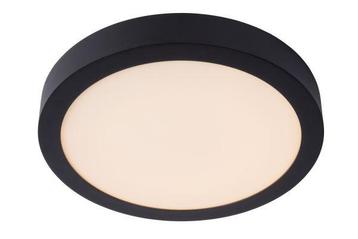 Lucide BRICE-LED - Badkamerlamp zwart 30cm rond dimbaar, Verzenden