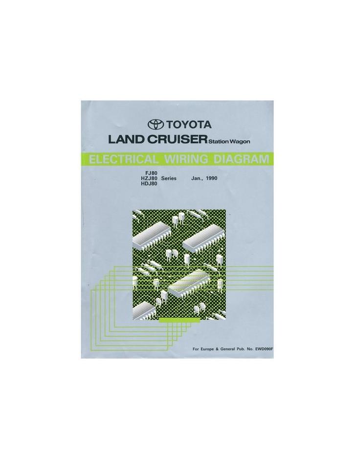 1990 TOYOTA LANDCRUISER STATION WAGON ELECTRISCHE SCHEMA'S.., Autos : Divers, Modes d'emploi & Notices d'utilisation, Enlèvement ou Envoi