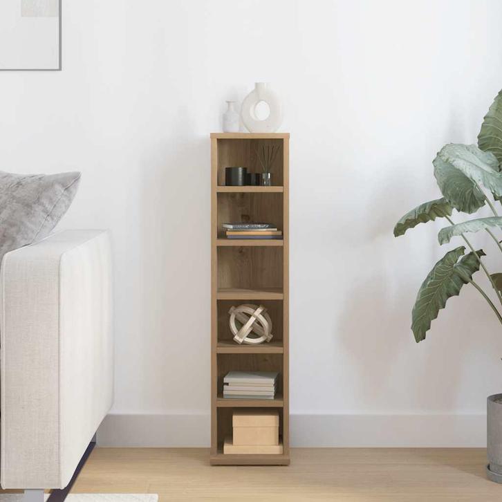 vidaXL Cd-kast 21x20x88 cm bewerkt hout artisanaal, Huis en Inrichting, Woonaccessoires | Cd- en Dvd-rekken, Nieuw, Verzenden