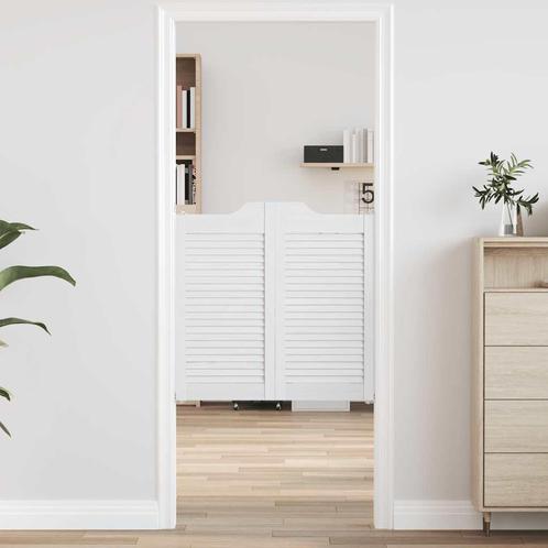 vidaXL Draaideuren louvre design 2 paar 80x80 cm wit, Doe-het-zelf en Bouw, Deuren en Vliegenramen, Nieuw, Verzenden