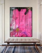Timo Wedell (1994) - Pink Rain Abstract - XXL, Antiek en Kunst