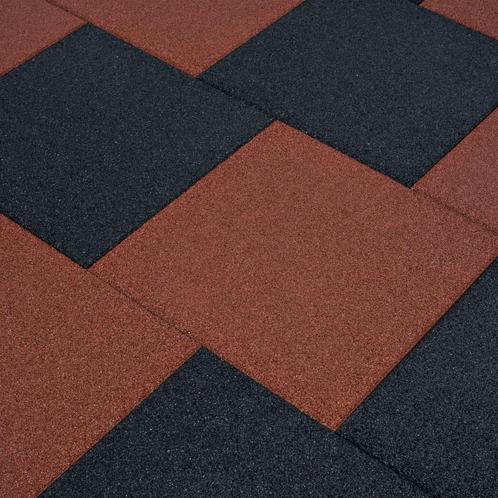 vidaXL Valtegel 6 st 50x50x3 cm rubber rood, Doe-het-zelf en Bouw, Vloerdelen en Plavuizen, Nieuw, Verzenden