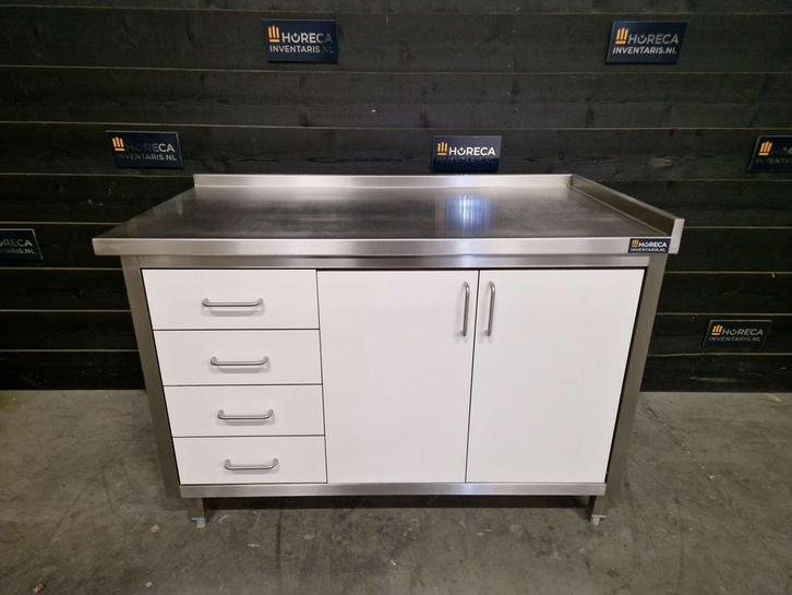 Werkbank | trespa | RVS | 130cm, Zakelijke goederen, Horeca | Meubilair en Inrichting, Gebruikt