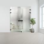 Glazen dubbele binnendeur XL voor opdek kozijn zwart beslag-, Doe-het-zelf en Bouw, Glas en Ramen, Verzenden, Nieuw