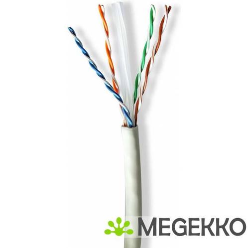 Nedis CCBG8535GY100S netwerkkabel Grijs 100 m Cat6a U/UTP, Computers en Software, Overige Computers en Software, Nieuw, Verzenden