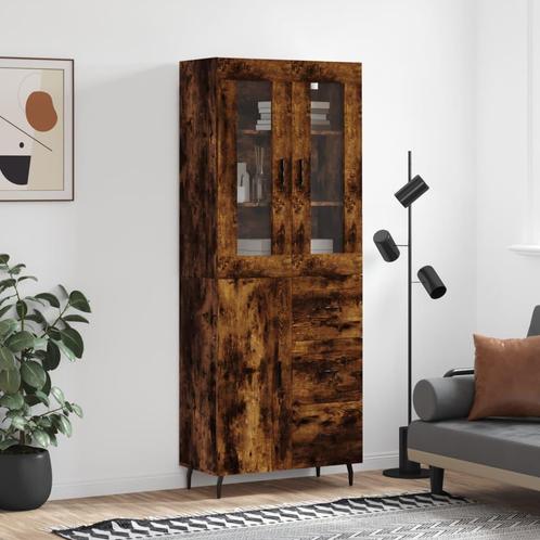 vidaXL Hoge kast 69,5x34x180 cm bewerkt hout gerookt, Huis en Inrichting, Kasten | Dressoirs, Nieuw, Verzenden
