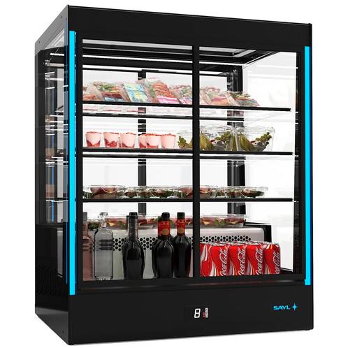 Koelvitrine | PAK | Zwart | +2°C/+6°C | Geforceerd | 4, Zakelijke goederen, Horeca | Keukenapparatuur, Nieuw in verpakking, Verzenden