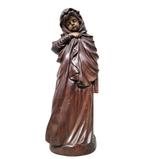 sculptuur, Dame met sluier - 46 cm - Brons