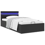 vidaXL Bedframe met opslag hydraulisch LED kunstleer zwart, Huis en Inrichting, Slaapkamer | Bedden, Verzenden, Nieuw