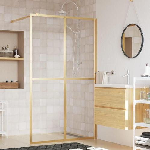 vidaXL Paroi de douche avec verre ESG transparent dorÃ©, Bricolage & Construction, Sanitaire, Neuf, Envoi