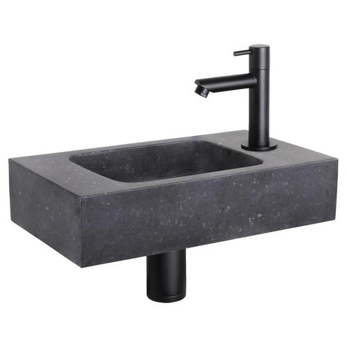 Fonteinset Differnz Bombai Natuursteen 40x22x9 cm Zwart Met, Doe-het-zelf en Bouw, Sanitair, Overige typen, Nieuw, Ophalen of Verzenden