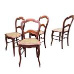 Stoel (4) - Hout, Rattan