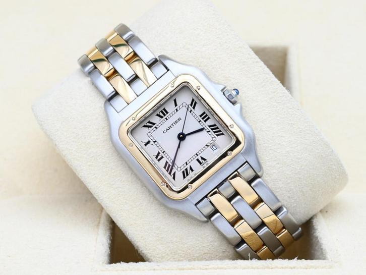 Cartier Panthere Ref. 1100 Year 1995 (Full Set), Handtassen en Accessoires, Horloges | Heren, Goud, Zo goed als nieuw, Goud, Overige merken