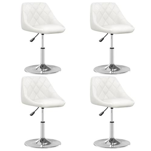 vidaXL Eetkamerstoelen 4 st kunstleer wit, Huis en Inrichting, Stoelen, Nieuw, Verzenden