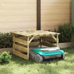 vidaXL Grasmaaier Garage Bruin 84 x 80 x 56 cm Impregneerd, Verzenden