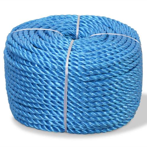 vidaXL Touw gedraaid 6 mm 500 m polypropyleen blauw, Doe-het-zelf en Bouw, IJzerwaren en Bevestigingsmiddelen, Nieuw, Verzenden