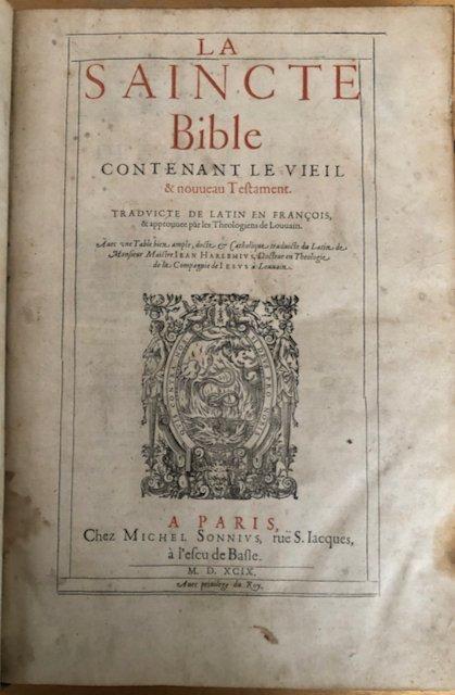 Jean Harlemius - La Saincte Bible contenant le Vieil &, Antiek en Kunst, Antiek | Boeken en Manuscripten