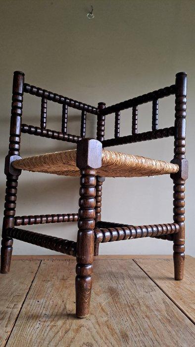 Stoel - Eikenhout/Biezen, Antiek en Kunst, Curiosa en Brocante