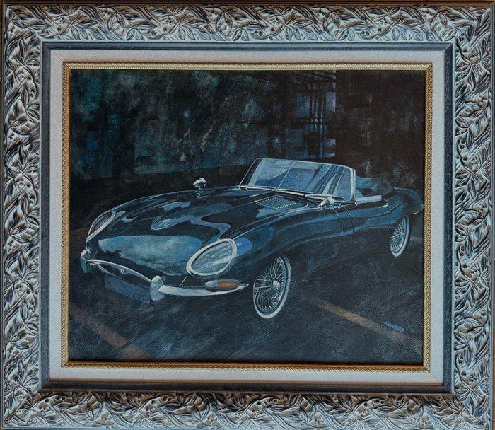 Juan Carlos Ferrigno (1960) - Jaguar E-Type Roadster (Serie, Antiek en Kunst, Kunst | Schilderijen | Klassiek