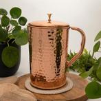 Puur koperen kan gehamerd met deksel ± 2 liter (760 gr), Ophalen of Verzenden