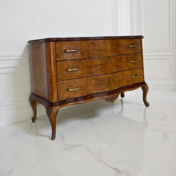 Commode - Bakélite, Bois, Laiton, Noyer, Verre, Antiek en Kunst, Kunst | Designobjecten