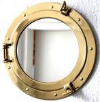Objets maritimes - Laiton- Miroir à hublot, Antiquités & Art, Curiosités & Brocante