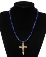 Lapis-lazuli - Croix druidique - Arbre de vie (arbre-monde)