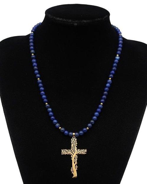 Lapis-lazuli - Croix druidique - Arbre de vie (arbre-monde), Antiek en Kunst, Antiek | Boeken en Manuscripten
