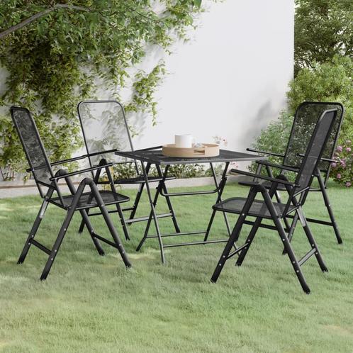 vidaXL 5-delige Tuinset metaalgaas antracietkleurig, Tuin en Terras, Tuinsets en Loungesets, Tuinset, Nieuw, Verzenden