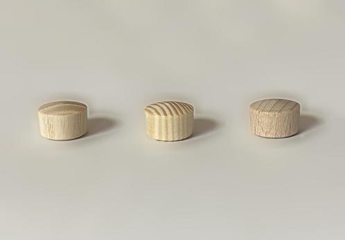 Set van 30 houten knopjes, buttons (10x15 mm, grenenhout), Doe-het-zelf en Bouw, Gereedschap | Overige machines, Nieuw, Verzenden